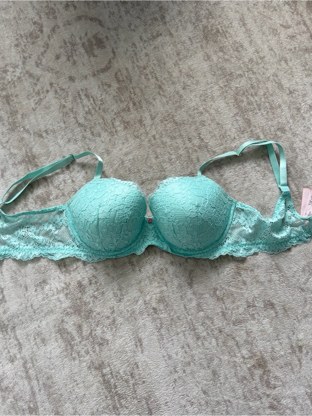 Victoria's Secret Mint Lace Push-Up Bra